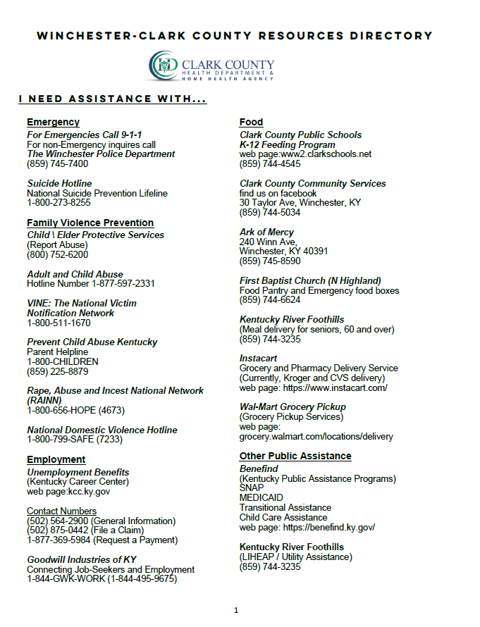 Community Events | Clark County Health Department Community Events | Clark County Health Department